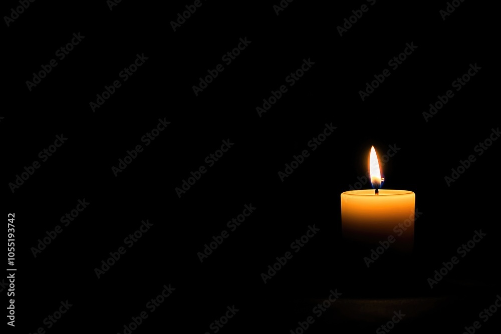 Warmth in Darkness: The Serenity of a Burning Candle Warmth in Darkness: The Serenity of a Burning Candle