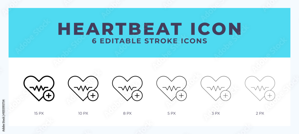 Heart beat line icon symbol. Logo. Icon vector illustration with editable stroke. Heart beat line icon symbol. Logo. Icon vector illustration with editable stroke.
