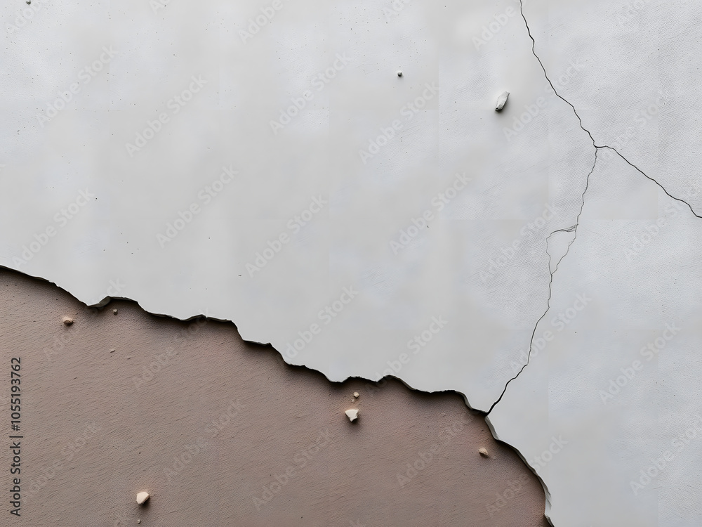 A wall with a crack in it and a white background A wall with a crack in it and a white background