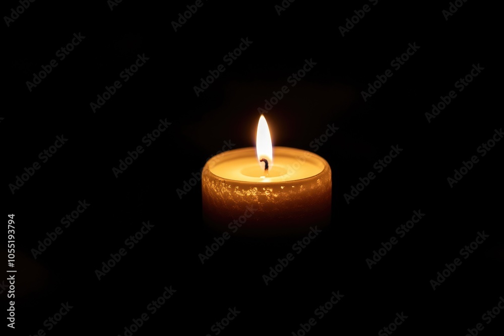 Candlelight Serenity: A Sole Flame in the Shadows Candlelight Serenity: A Sole Flame in the Shadows