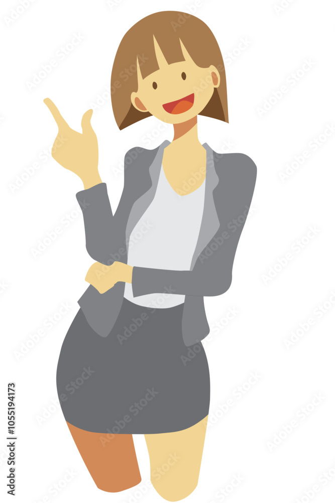 business woman doing presentation illustration business woman doing presentation illustration