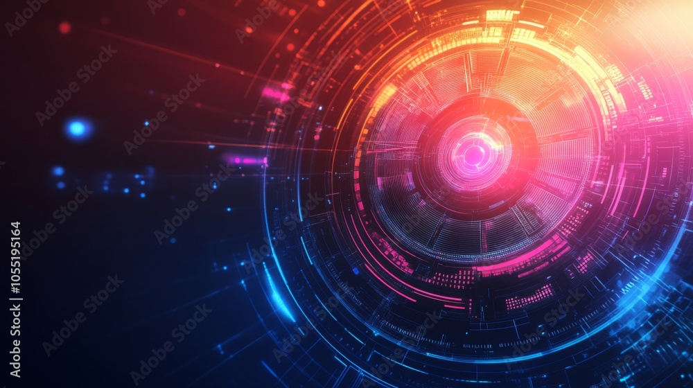 Vibrant Digital Technology Background with Studio Lighting Vibrant Digital Technology Background with Studio Lighting