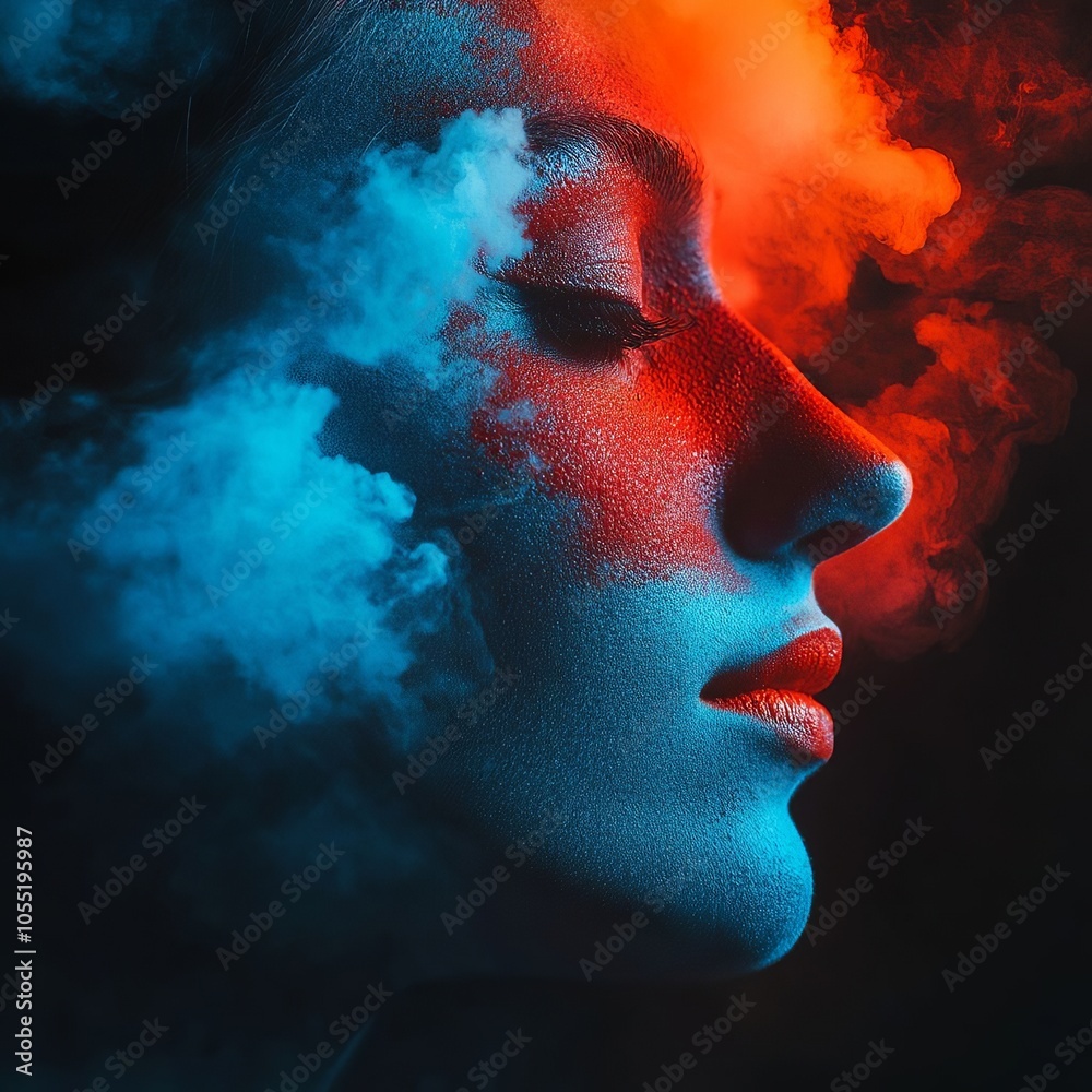 creative light blue and red contrast realisation creative light blue and red contrast realisation