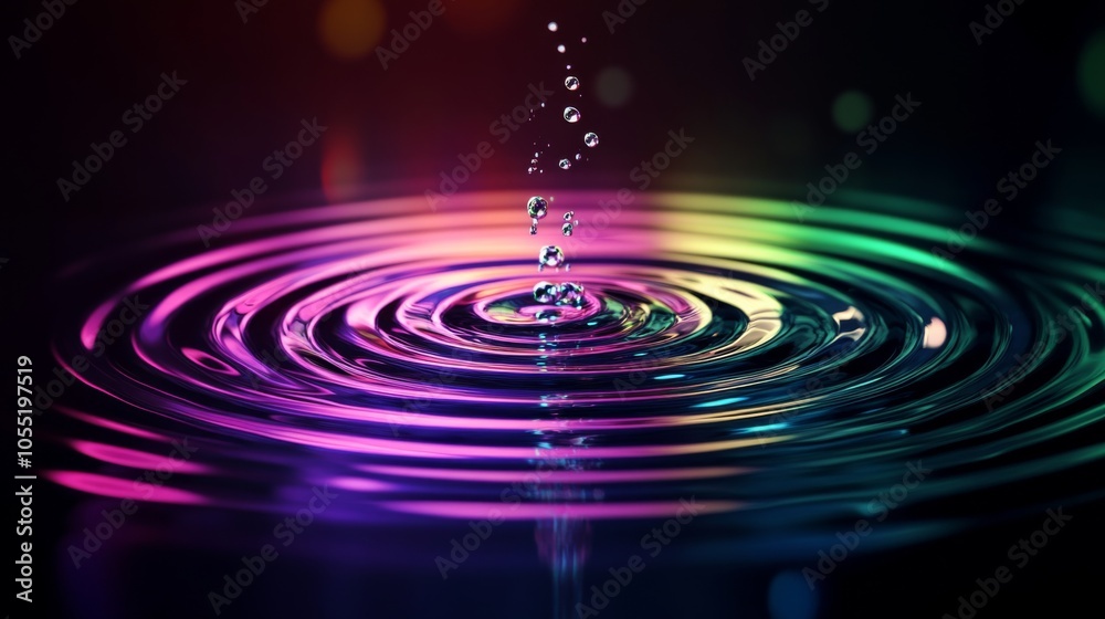 Vibrant Ripples in Reflective Pond Water Vibrant Ripples in Reflective Pond Water