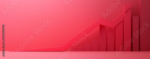 Price label with up and down arrows, dynamic trend, 3D illustration