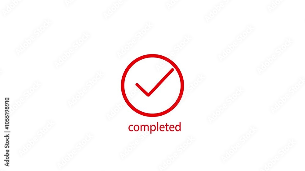 Abstract tick mark icon animation. Abstract tick mark icon animation.