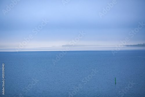 Foggy morning in the Norwegian sea photo