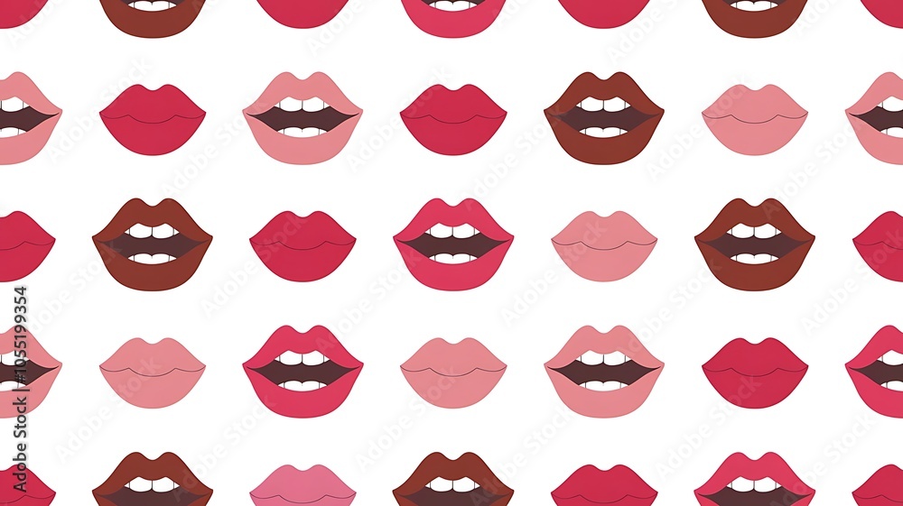 Lips seamless pattern Lips seamless pattern
