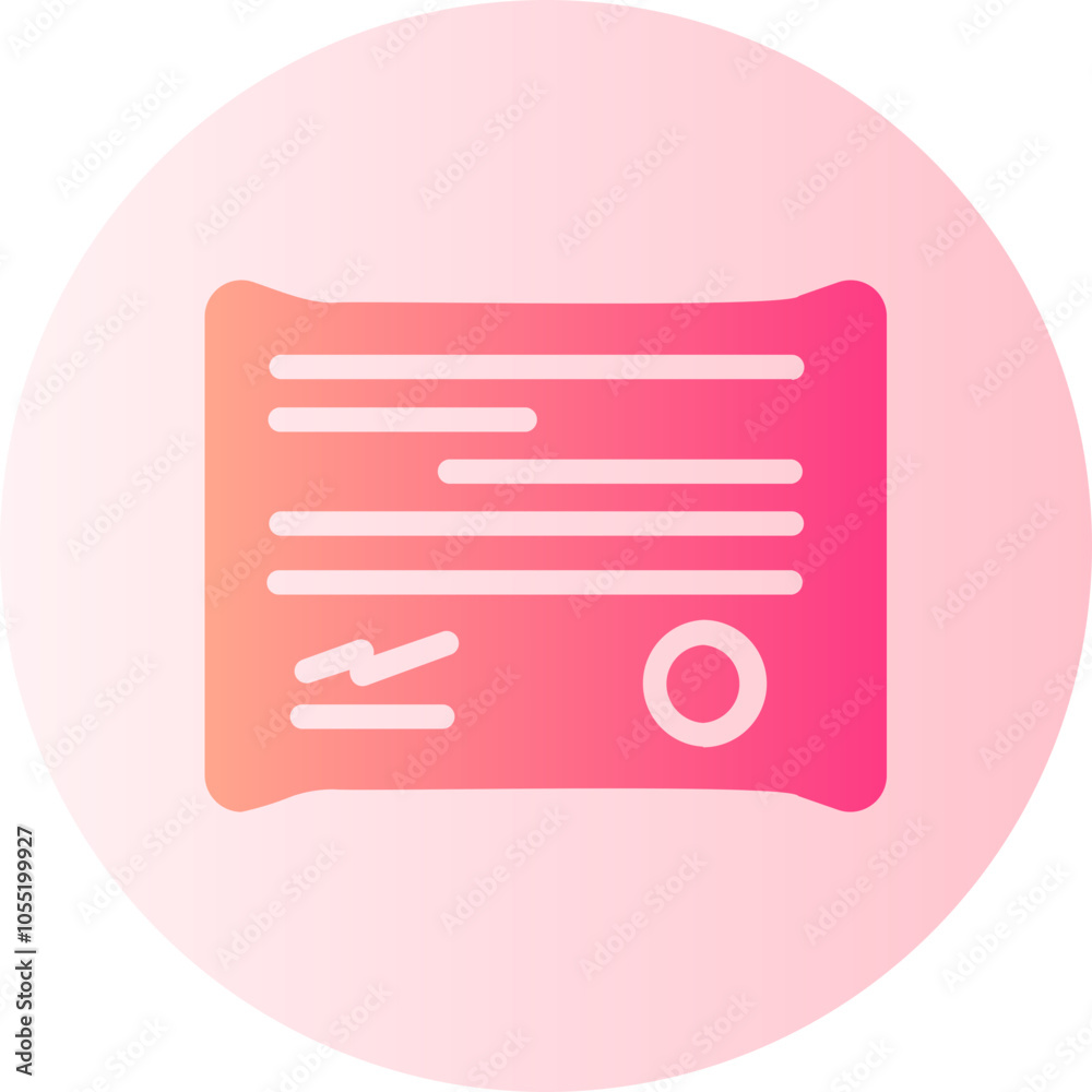 certificate gradient icon