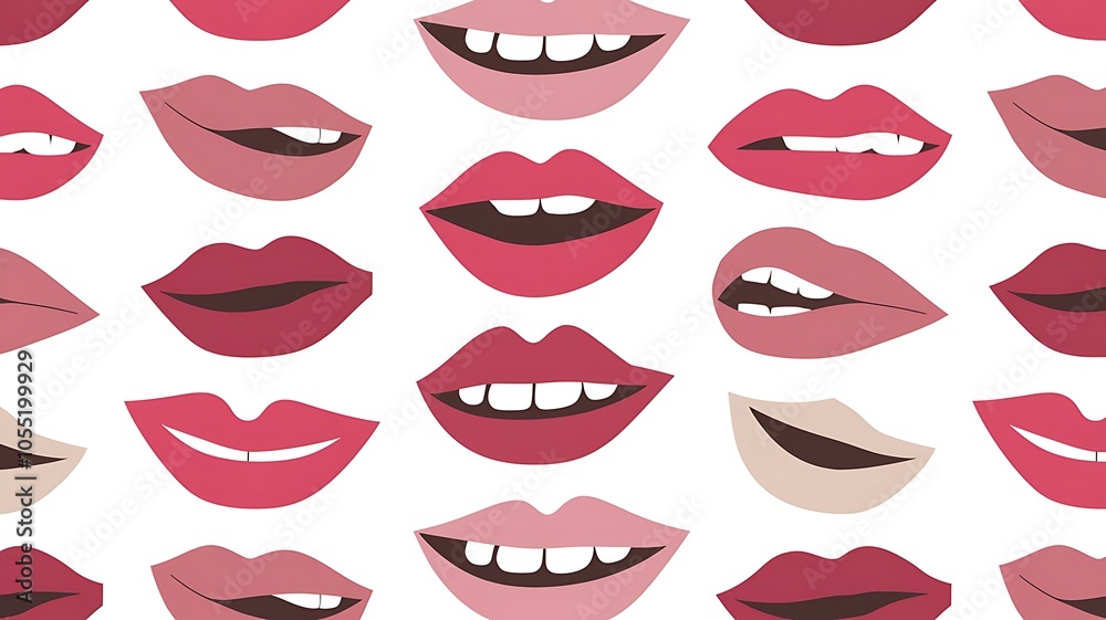 Lips seamless pattern Lips seamless pattern