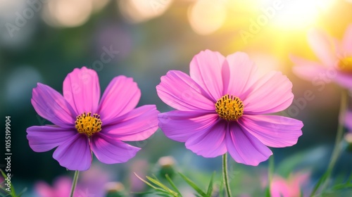 Vibrant Wildflowers in Natural Lighting