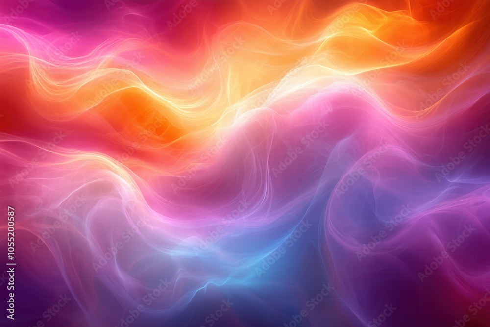 Soft Neon Waves on an Abstract Digital Background, Perfect for Technology Visualization, Graphics, and Educational Projects Soft Neon Waves on an Abstract Digital Background, Perfect for Technology Visualization, Graphics, and Educational Projects