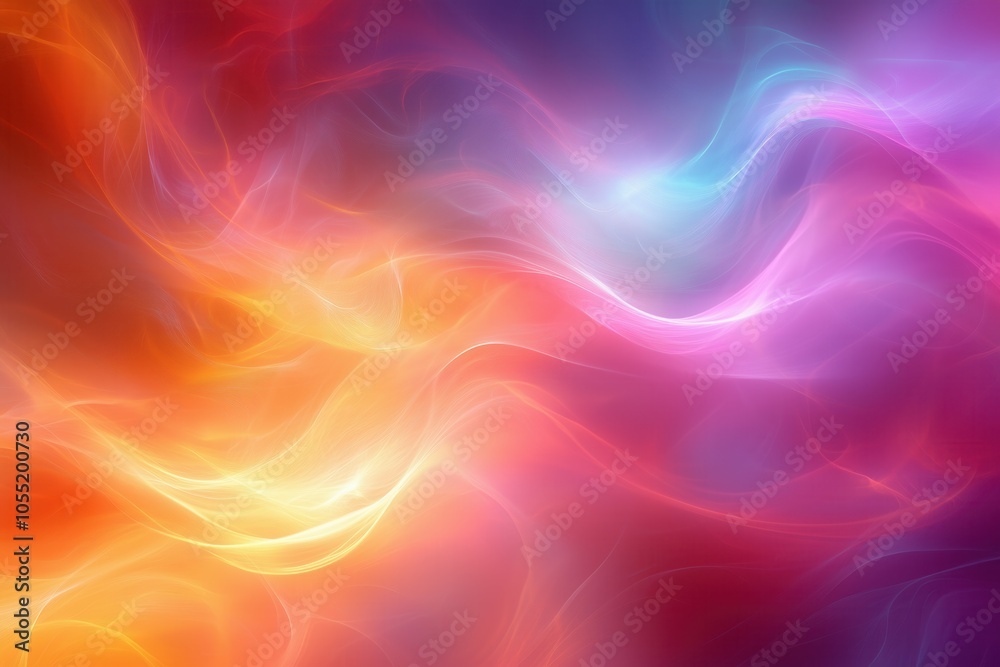 Obraz premium Soft Neon Waves on an Abstract Digital Background, Perfect for Technology Visualization, Graphics, and Educational Projects