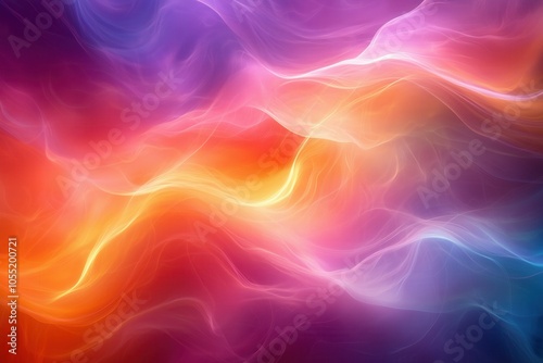 Soft Neon Waves on an Abstract Digital Background, Perfect for Technology Visualization, Graphics, and Educational Projects