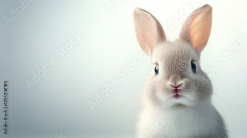 adorable 4 month old baby rabbit with twitching ears and bright eyes, showcasing its playful nature and charm