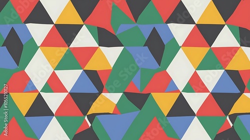 Abstract Geometric Triangular Vector Seamless Pattern Background