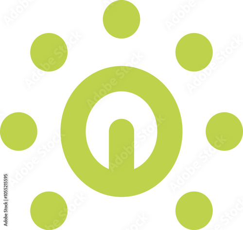 Dial Off icon logo design