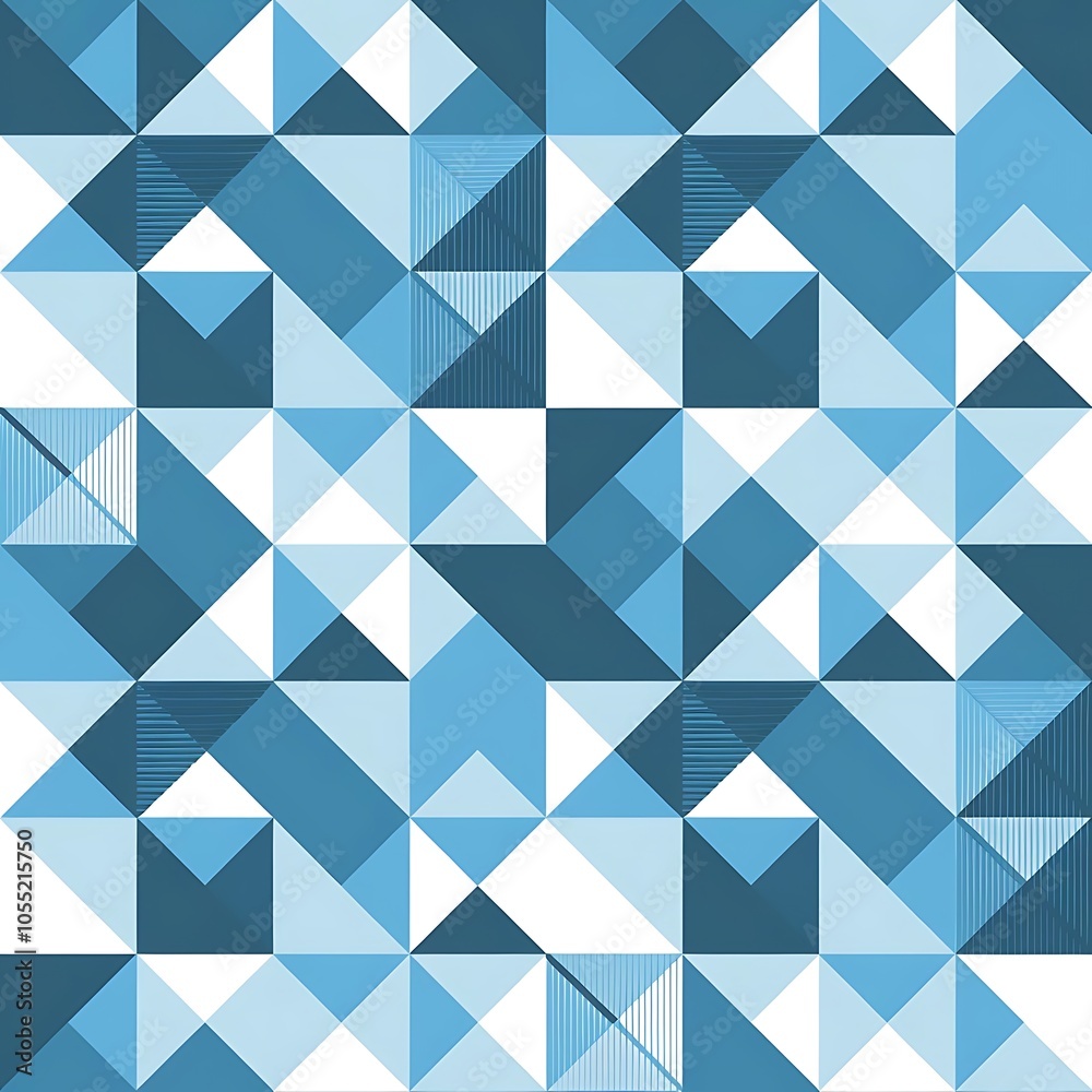 Seamless geometric pattern with blue elements, vector background. Seamless geometric pattern with blue elements, vector background.