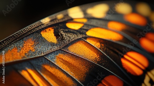 macro image of a butterfly s wing, highlighting photo