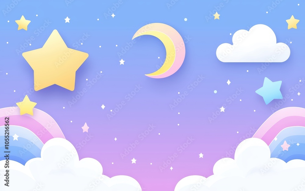 Colorful gradient sky with rainbow hues and shimmering clouds, capturing a magical, dreamlike ambiance Colorful gradient sky with rainbow hues and shimmering clouds, capturing a magical, dreamlike ambiance