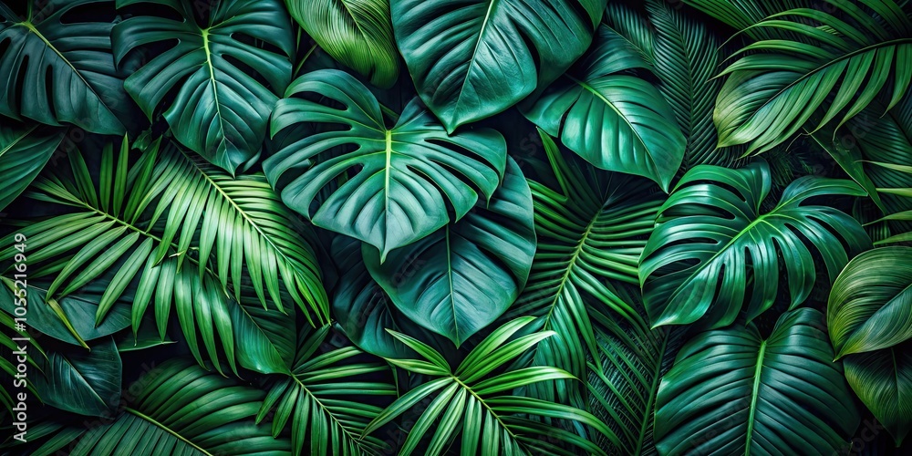 Tropical foliage texture background in dark green tones , jungle, leaves, palm, nature, tropical, lush, botany, greenery, exotic Tropical foliage texture background in dark green tones , jungle, leaves, palm, nature, tropical, lush, botany, greenery, exotic