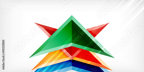 Abstract background color triangles and arrows composition. Vector Illustration For Wallpaper, Banner, Background, Card, Book Illustration, landing page