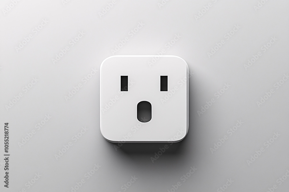 A white wall outlet with a surprised face expression on a plain white background adds a playful and unexpected touch to a simple design
A white wall outlet with a surprised face expression on a plain white background adds a playful and unexpected touch to a simple design