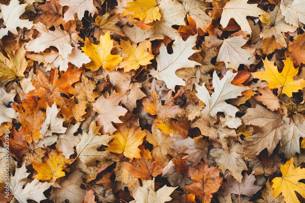 Autumn Leaves in a Protected Forest Ground Cover Autumn Leaves in a Protected Forest Ground Cover
