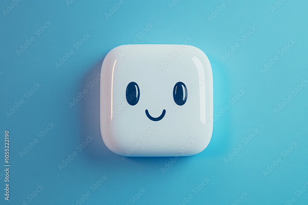 A white wall outlet with a happy smiling face design sits on a light blue background merging functionality with a friendly appearance
A white wall outlet with a happy smiling face design sits on a light blue background merging functionality with a friendly appearance