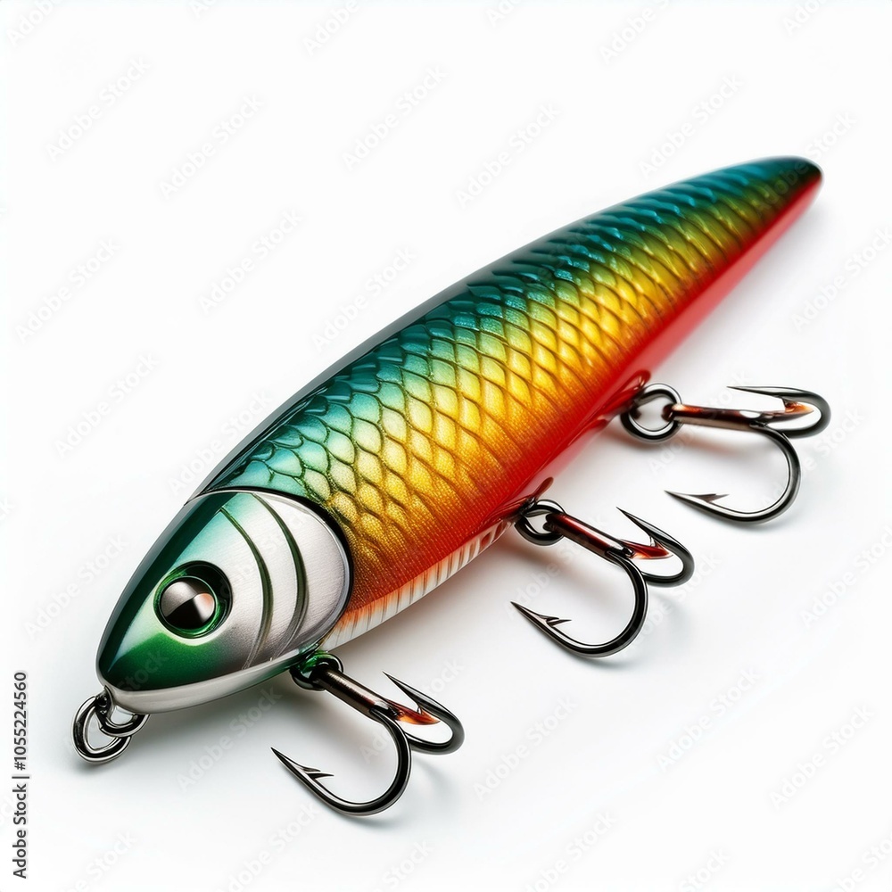 Colorful fishing lure on white isolated background. Colorful fishing lure on white isolated background.