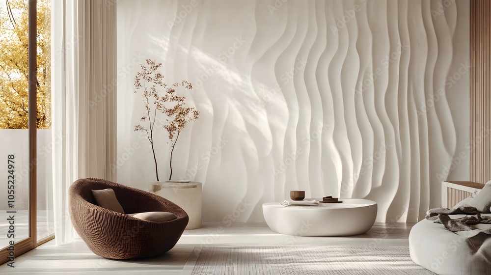 Calming Rhythms expressed through soft, flowing textures resembling water, using a calming color palette to enhance wellness Calming Rhythms expressed through soft, flowing textures resembling water, using a calming color palette to enhance wellness