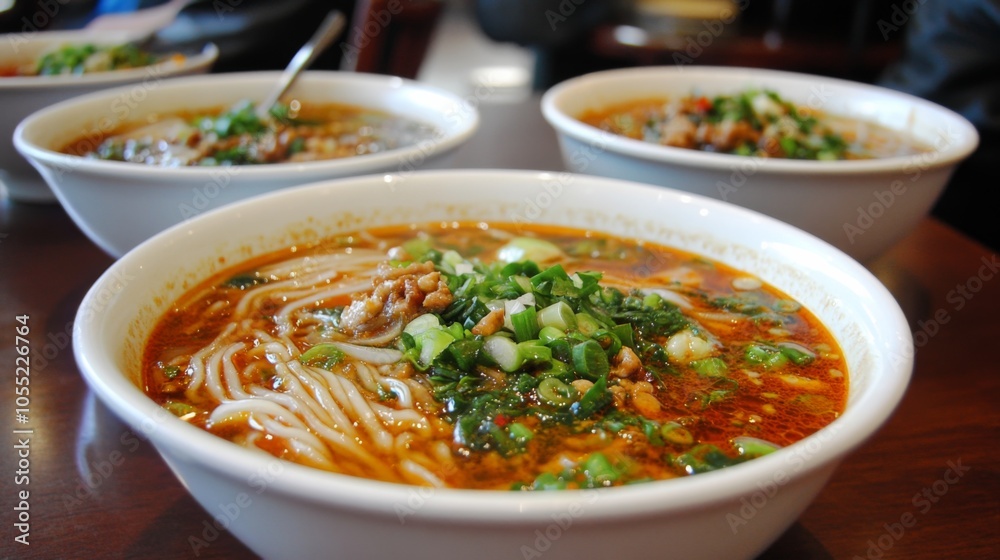 Rich and Spicy Broth in Casual Dining Room Rich and Spicy Broth in Casual Dining Room