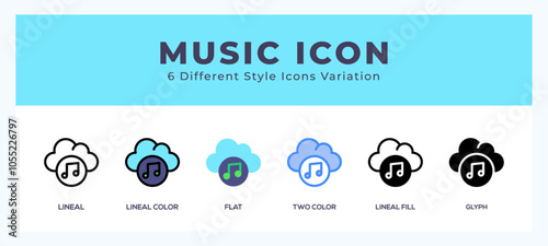 Music icon for websites and apps. vector illustration