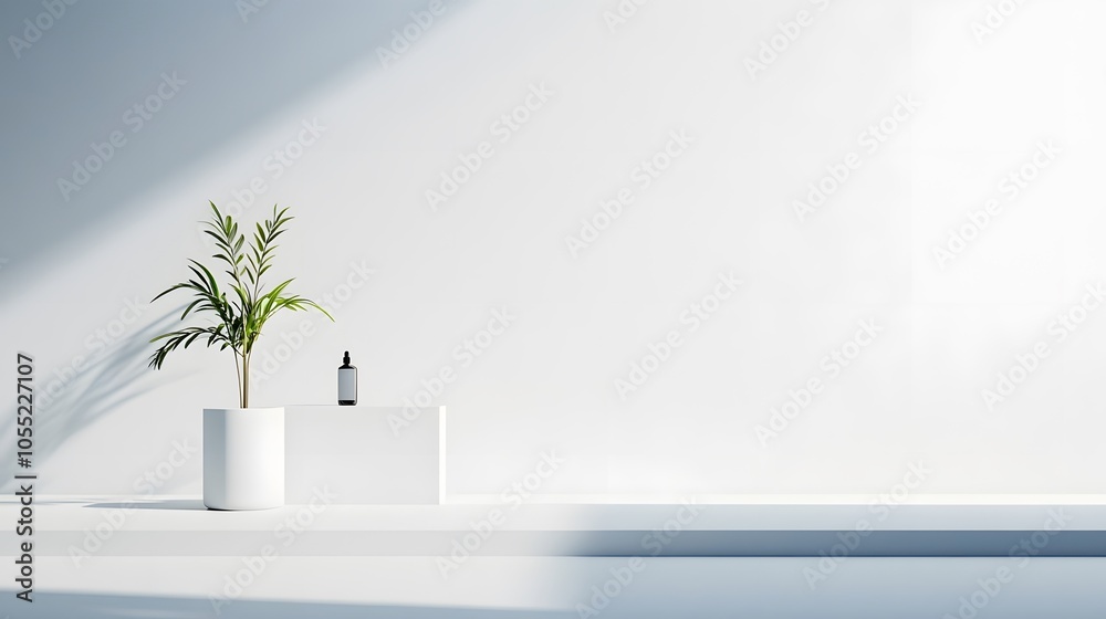 Minimalist greenery in modern space design Minimalist greenery in modern space design