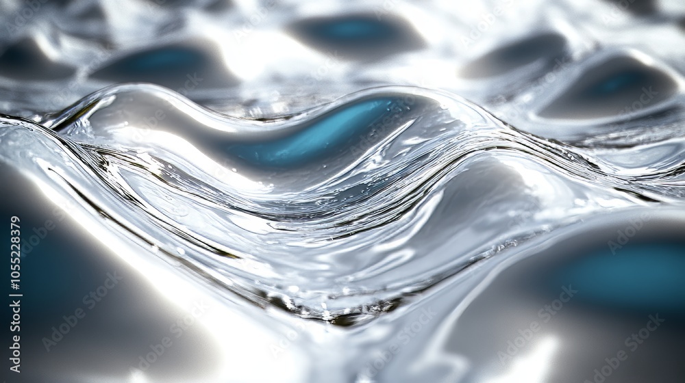 Abstract Background, Smooth, Shiny Silver Metallic Liquid, Wavy, Flowing Pattern, Reflecting Light Abstract Background, Smooth, Shiny Silver Metallic Liquid, Wavy, Flowing Pattern, Reflecting Light