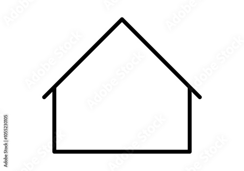 Icono negro de una casa en fondo blanco