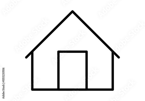 Icono negro de una casa en fondo blanco