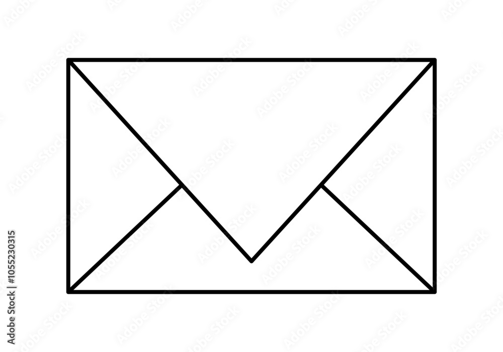 Icono negro de un sobre de un email Icono negro de un sobre de un email