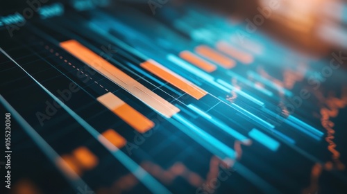 A close-up of a financial chart, illustrating steady company growth over the years,