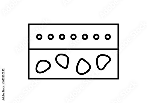 Icono de sustratos del suelo con piedras