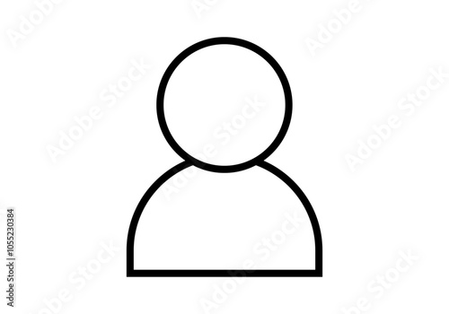 Icono negro de perfil de usuario 