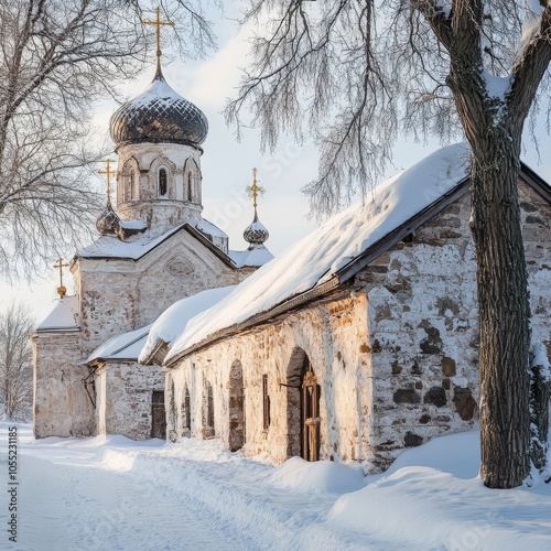 Church Ivangorod, afternoon photo