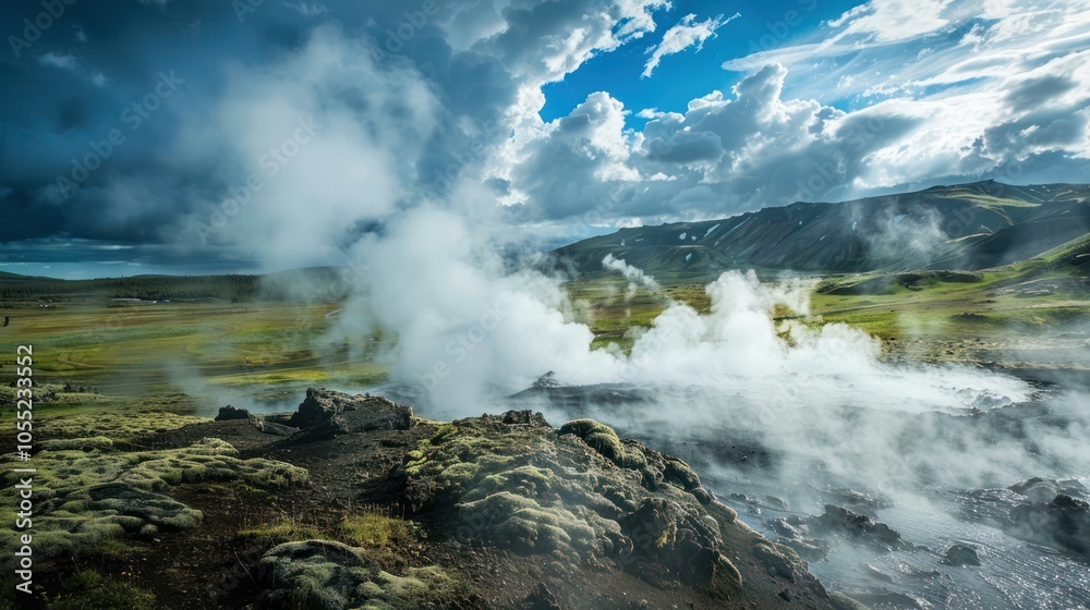 Obraz premium Icelandic Geothermal Landscape