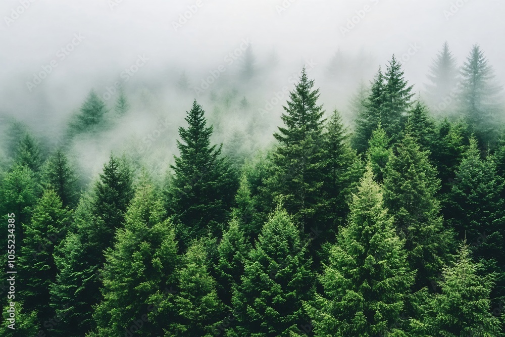 Mist Rising Through Dense Forest Canopy Mist Rising Through Dense Forest Canopy