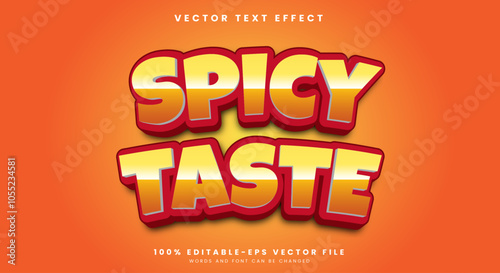 Spicy Taste 3D Editable text effect Template