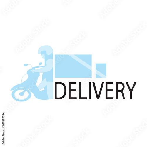 flat people character delivering packages