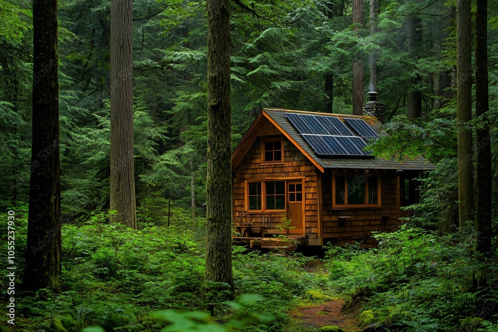 Cozy Tiny House Surrounded by Lush Forest Environment Cozy Tiny House Surrounded by Lush Forest Environment