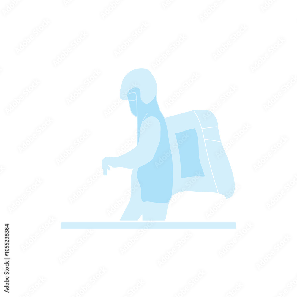 flat people character delivering packages flat people character delivering packages