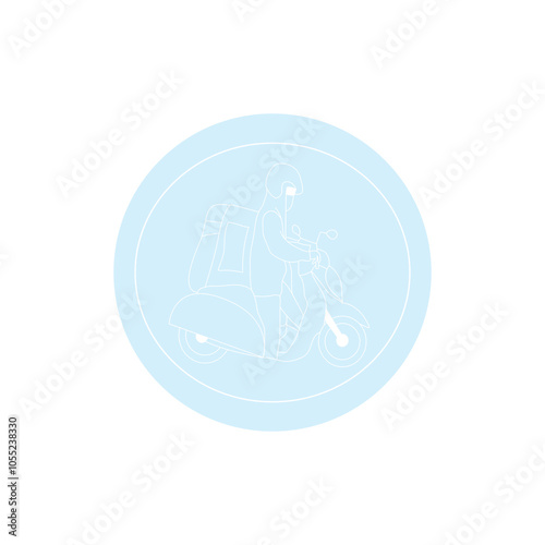 flat people character delivering packages