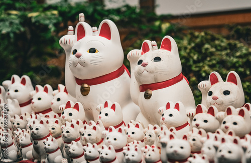 temple Gotokuji , chat Maneki Neko , Tokyo , Japon